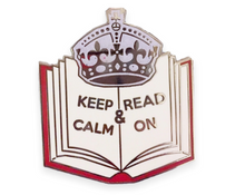 Load image into Gallery viewer, Glitter Keep Calm and Read On Pin