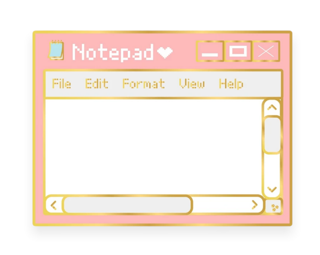 Kawaii Notepad Blank Pin