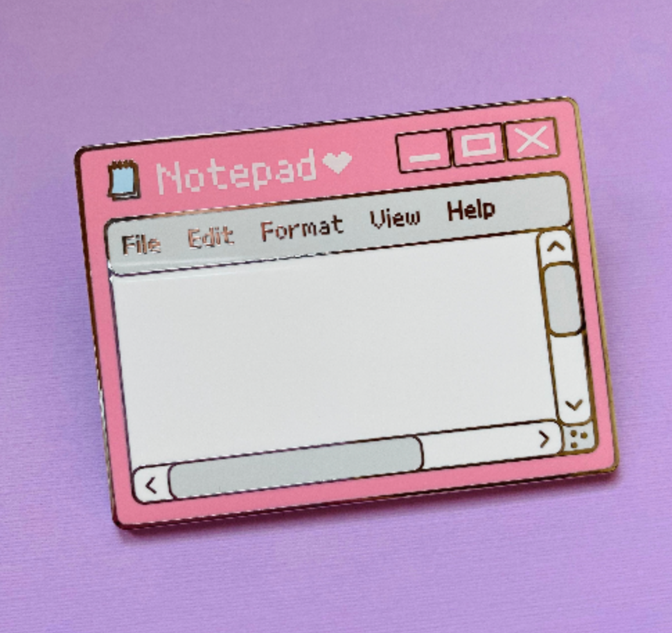 Kawaii Notepad Pink Pin