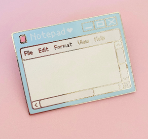 Kawaii Light Blue Notepad Pin