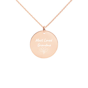 Engraved Disc Necklace
