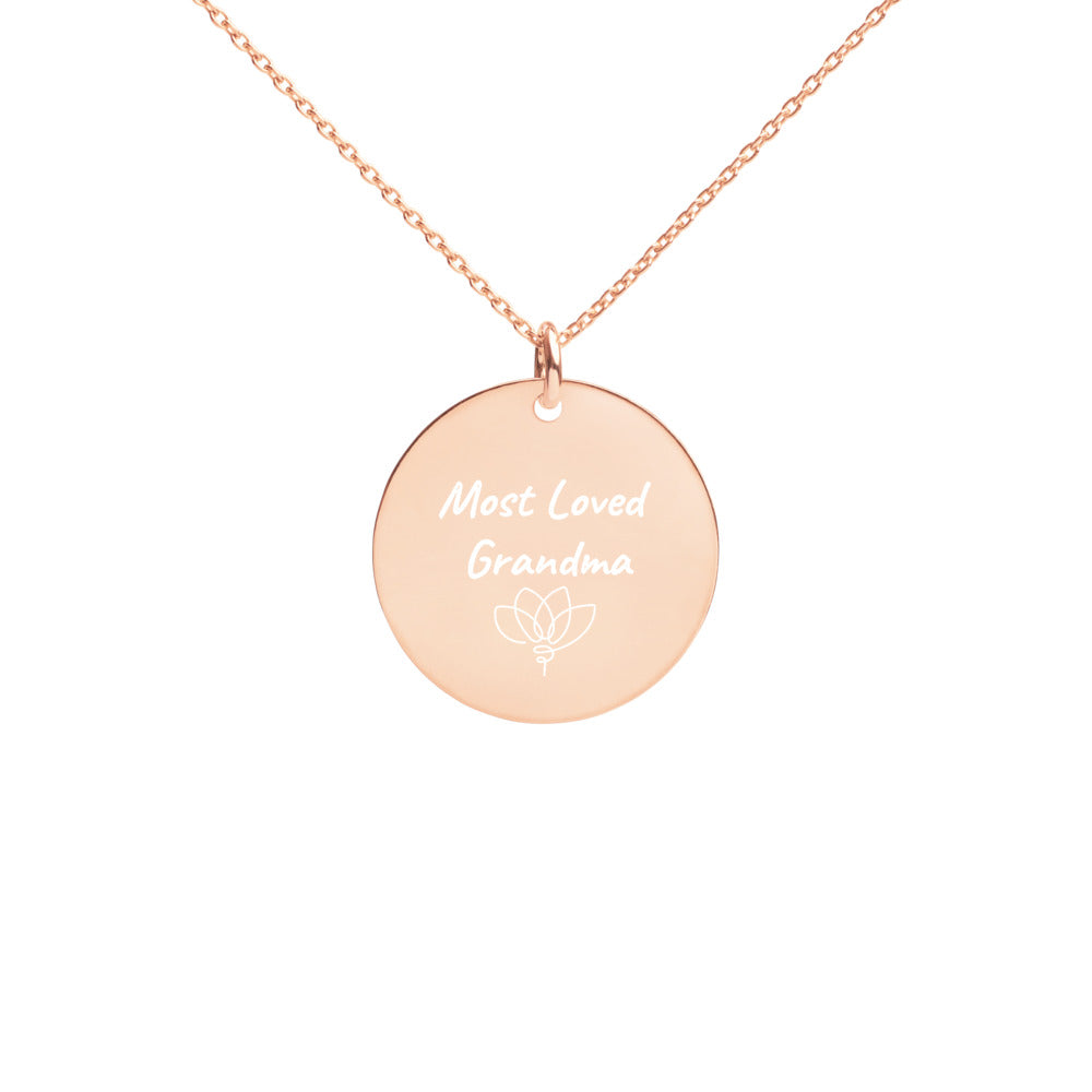 Engraved Disc Necklace