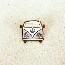 Load image into Gallery viewer, Flower Power Peace Love Bus Pin
