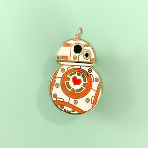 Little Round Droid Heart Pin