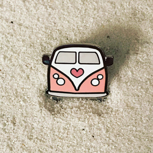 Coral Pink Camper Love Pin