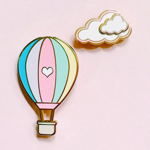 Hot Air Balloon and Cloud Pin Set