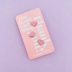 Mini Pixel Heart 3 Pin Set