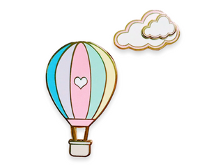 Hot Air Balloon and Cloud Pin Set