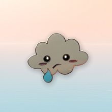 Load image into Gallery viewer, Crying Kawaii Rain Cloud Pin
