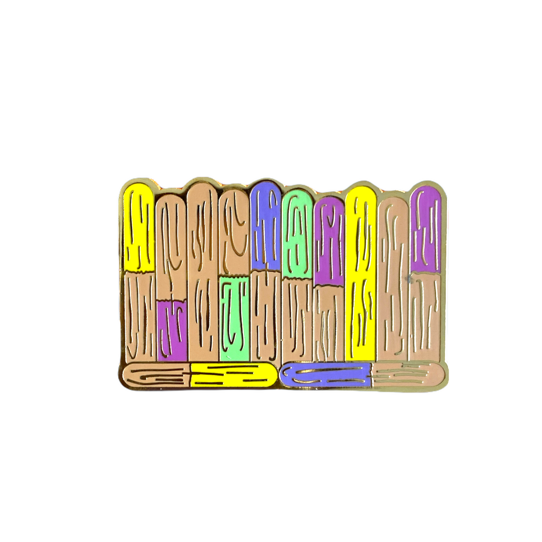 Toy Story Lands famous Popsicle Stick Wall selfie spot enamel pin