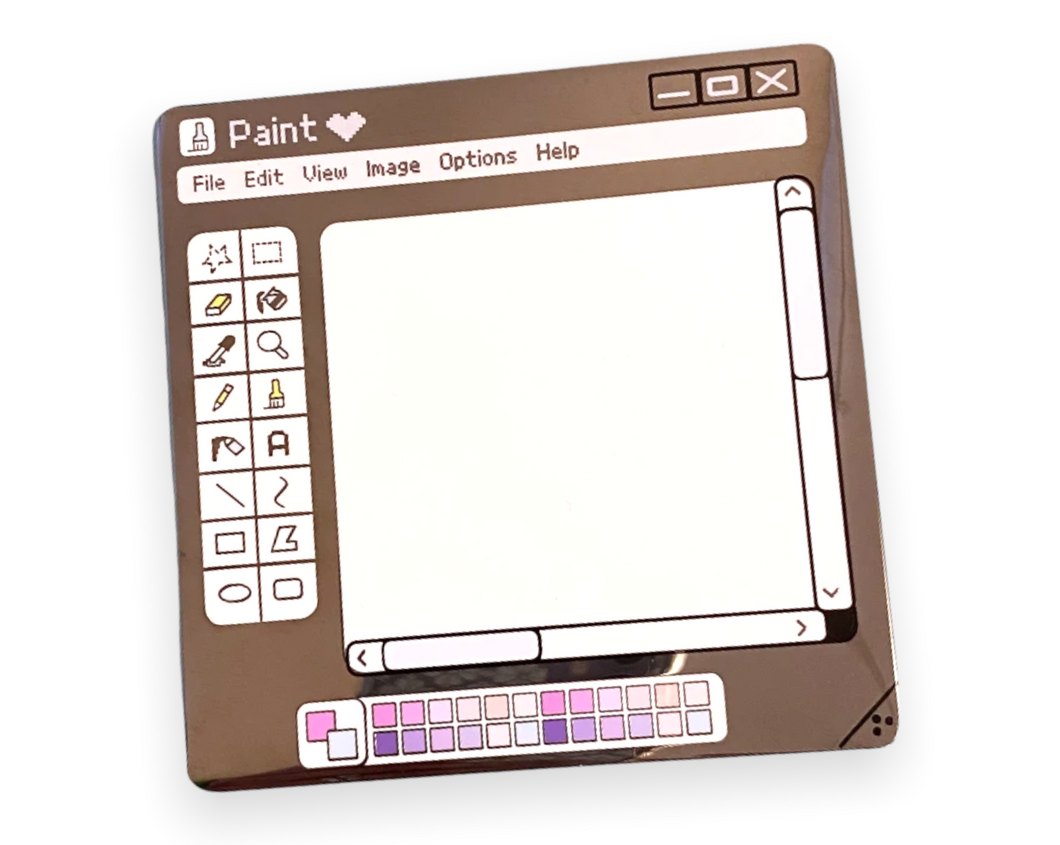 Kawaii Metal Paint Pad Pin ( Dry Erase Board )