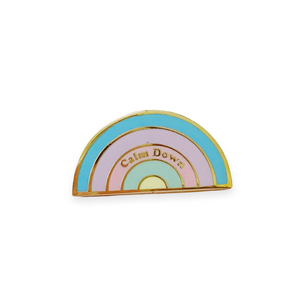 Calm Down Enamel Pin