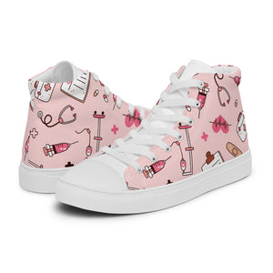 Mens High top Canvas Nurse Pattern Shoes