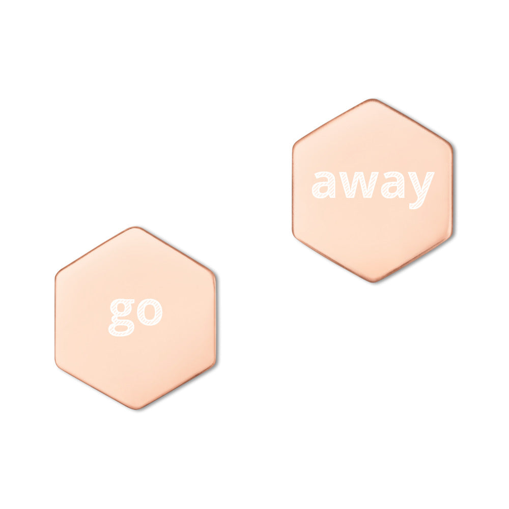 Sterling Silver Hexagon Stud Earrings