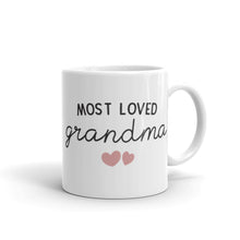 Load image into Gallery viewer, Most Loved Grandma White glossy mug
