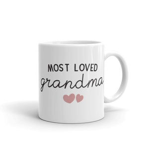 Most Loved Grandma White glossy mug