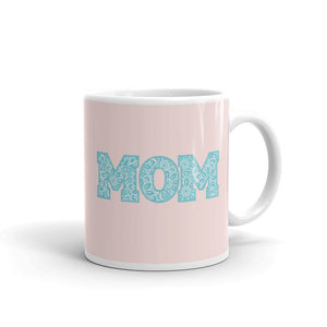 MOM White glossy mug