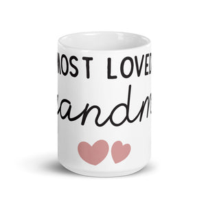 Most Loved Grandma White glossy mug