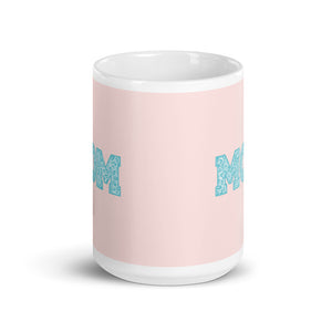 MOM White glossy mug