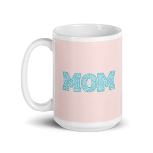 MOM White glossy mug