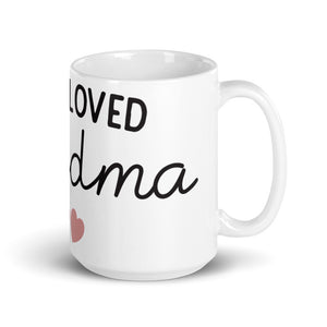 Most Loved Grandma White glossy mug