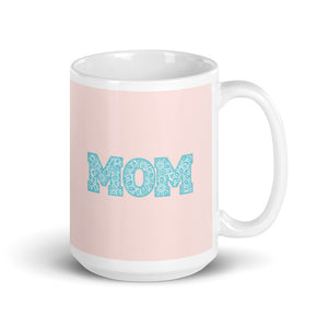 MOM White glossy mug