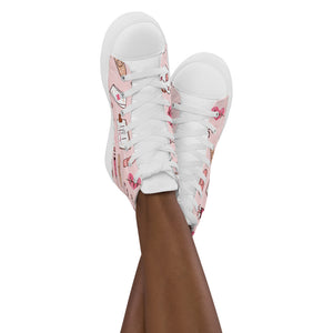 Women’s high top Nurse Pattern canvas shoes