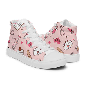 Women’s high top Nurse Pattern canvas shoes